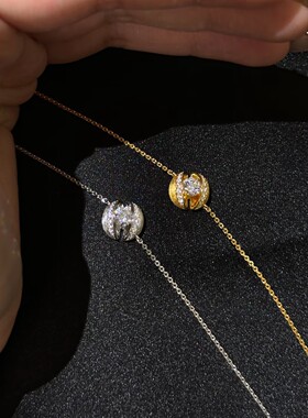 轻奢复古新款悬浮球手链女小众微镶闪钻新中式项链精致名媛风饰品