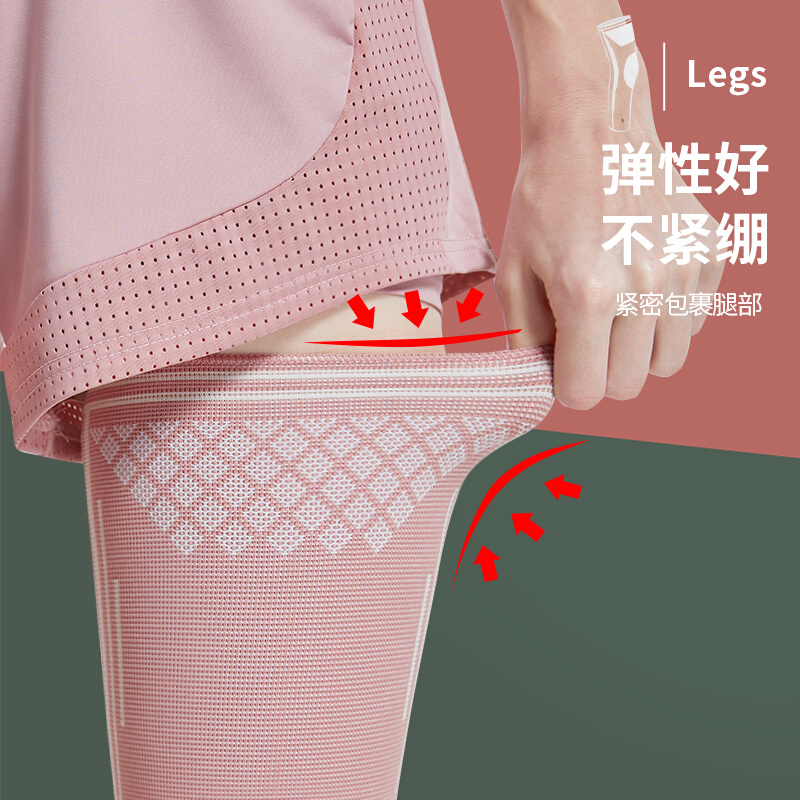 夏季护膝女士薄款关节膝盖护套羽毛球跑步运动护漆盖压力护腿护具-图2