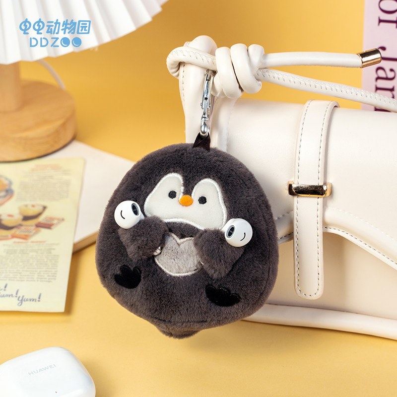 电电动物园企鹅水獭耳机包可爱零钱包毛绒挂件收纳包挂件生日礼物,淘宝优惠券,粉丝福利购,淘宝优惠卷