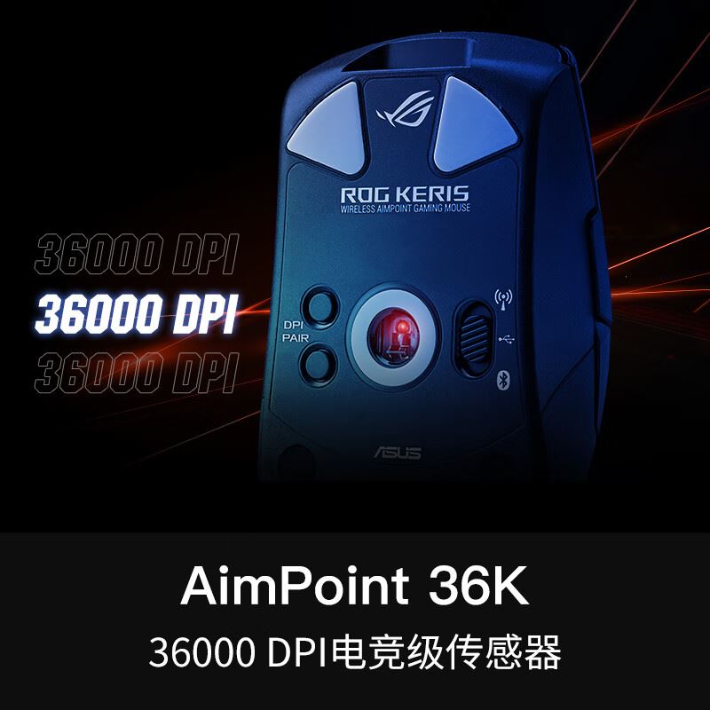 ROG玩家国度月刃无线AimPoint AP 36K 无线/蓝牙三模电脑游戏鼠标 - 图1