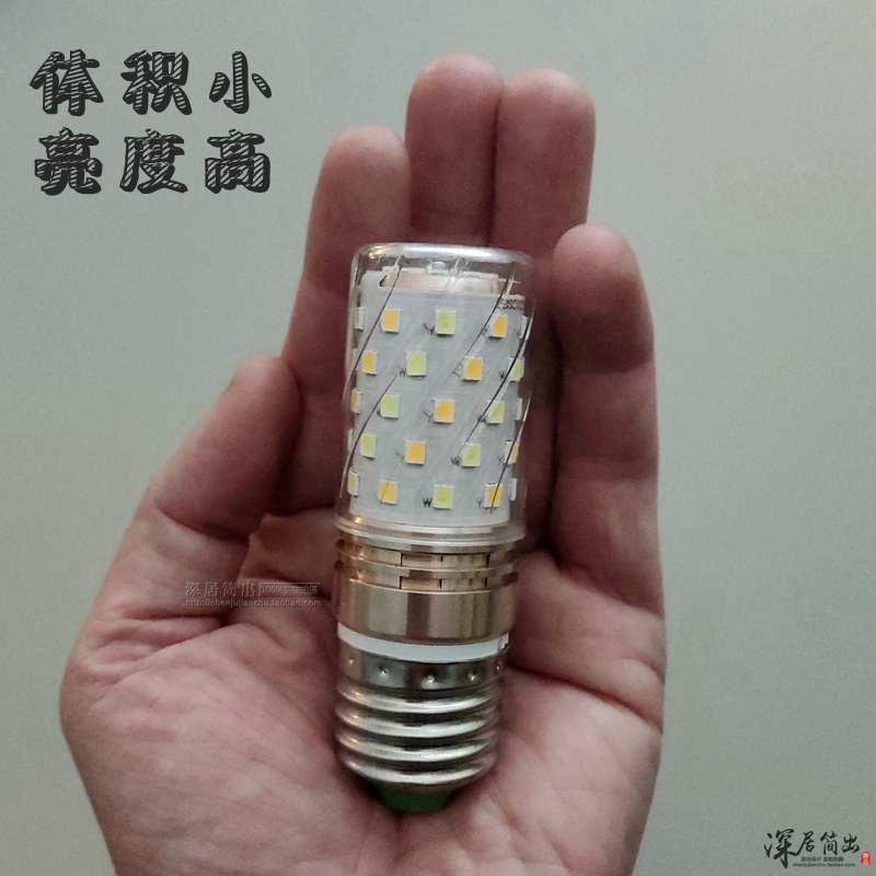 220V三色变光玉米灯频闪护眼LED灯泡E27大螺口家用照明光源节能灯-图0