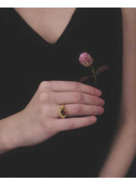 Oups时序之歌天然原石镶嵌戒指