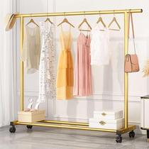 Hanging Hanger Landing Bedroom Inner Single Lever Type Simple Clothes Rack Balcony Drying Clothes Hanger Home Mobile Cloakstand