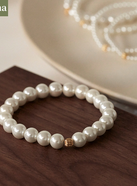 珍珠手链女生高级感弹力可调节
