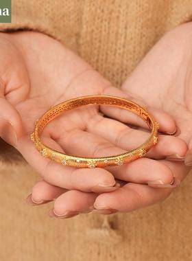 NININA沙金点钻拉丝八芒星手镯