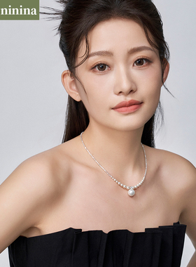 NININA2024新款渐变女款珍珠颈链