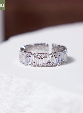 NININA超闪锆石开口戒指食指环潮