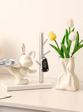 极速兔子钥匙收纳摆m件电视柜装饰入户玄关置物架乔迁新居礼品搬