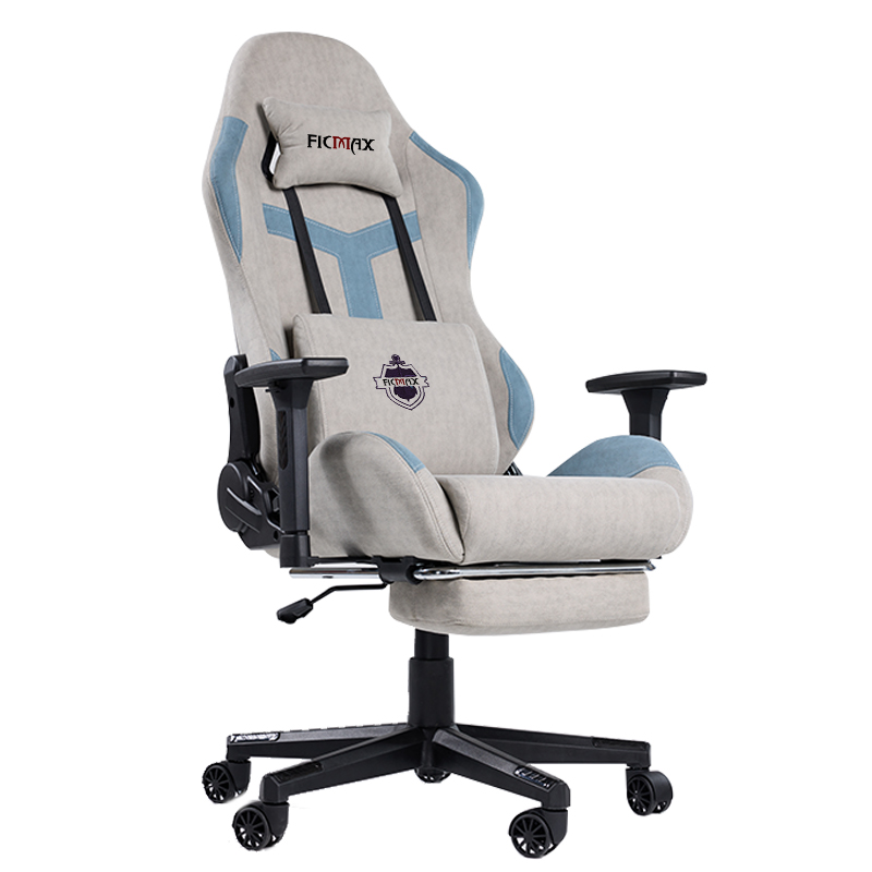 ficmax科技布电竞椅护腰久坐舒服游戏椅男女家用电脑椅带头枕腰靠 - 图3