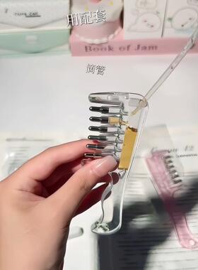 护发小tips！水晶导液梳头皮精华上药器按摩梳精油导入梳养发家用