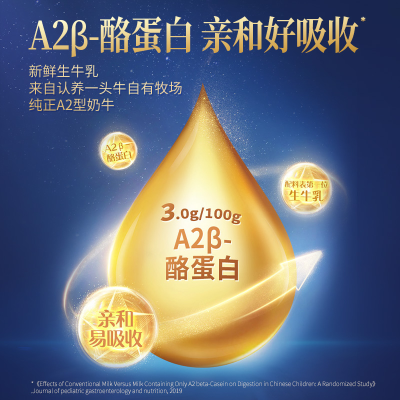 【900g】认养一头牛A2儿童成长营养配方4段乳铁蛋白CBP3-14岁奶粉