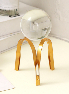 极速北欧a风轻奢创意水晶球装饰品摆件家居客厅透明玻璃球新房艺