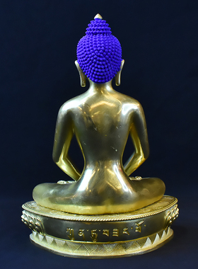 极速西藏密d宗普贤王如来纯铜鎏金居家装饰佛堂精品工艺摆件7寸佛