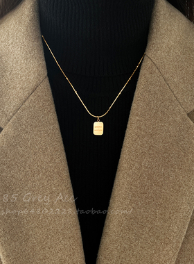 极速2023新款爆款双面钛钢项链女轻奢气质毛衣链不掉色.百搭锁骨