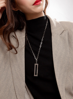 极速毛衣链女潮个性网红装饰韩版休闲搭卫衣项M链2021年钛钢不掉