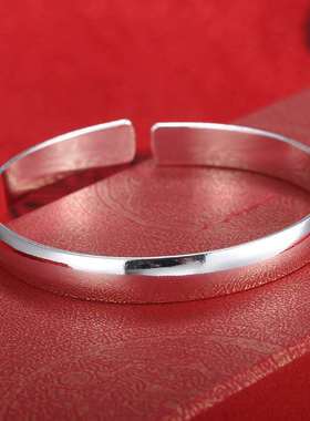 极速MM韩版新款时尚简约光身开B口手镯男女通用生日情人节实拍潮