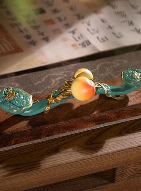 新品朱炳b仁铜 福寿如意客厅办公桌中式艺术品创意家居装饰品铜摆