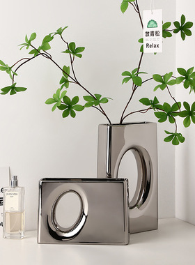 极速轻奢客厅酒柜艺术摆件电镀银不绣钢I色暴力熊桌面玄关杂物收