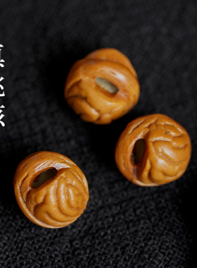 新品秦岭桃篮子手工雕p刻吓惊防桃木身压护野生婴儿宝宝桃核手链