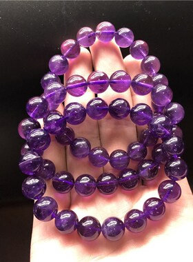 极速天然紫水晶单圈手链 紫色水晶手串饰Z品礼物包邮