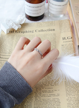 新品Twist ring jewelry accessoAries ladies full diamond twis