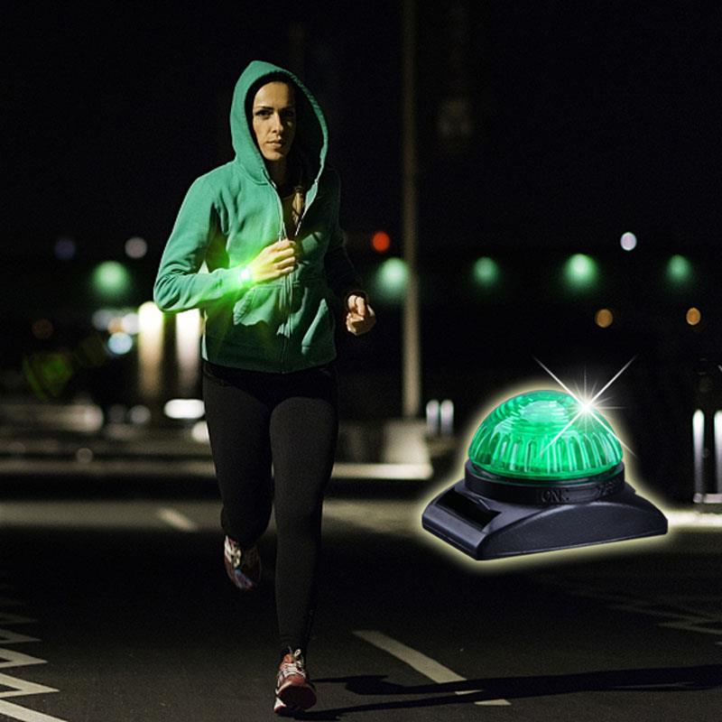 夜跑闪光信号灯户外运动跑步警示安全灯 发光手环骑行背包led装备 - 图0