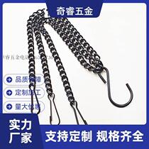 2 0 wire suspension chain black iron system hook hanging chain air hanging flower pot chain green loo hanging flower pot suspension chain