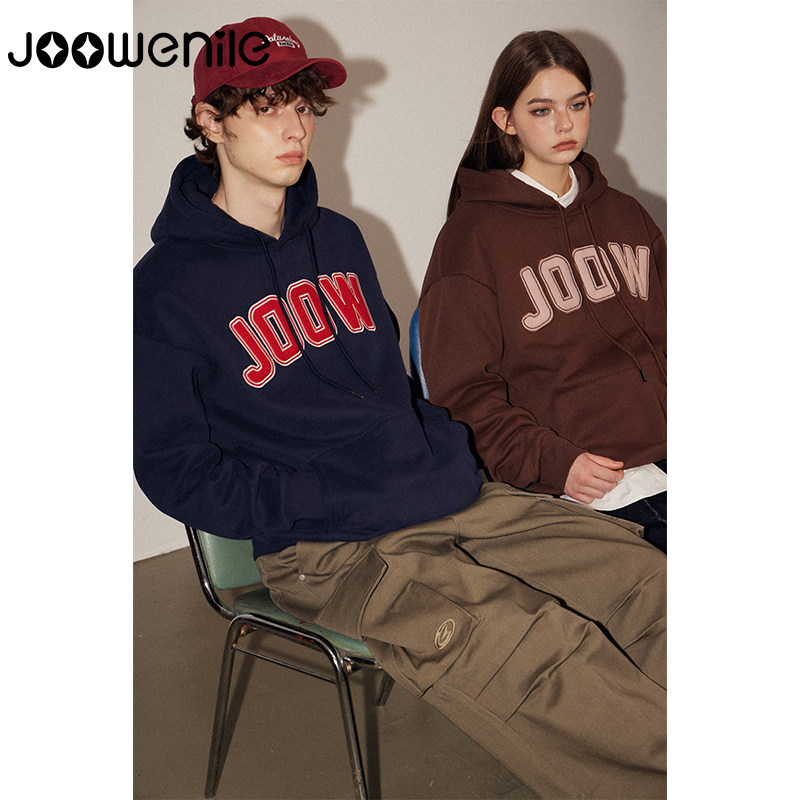 JOOWENILE连帽卫衣男女情侣装秋冬新款重磅美式宽松加绒加厚上衣,淘宝优惠券,粉丝福利购,淘宝优惠卷