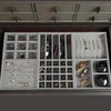 Customized leather velvet jewelry box bracelet necklace watch ring dressing table drawer compartment storage box tray