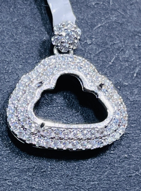 S925纯银佛公空托国标银高级精工小冰件翡翠佛公银托不褪色纯银