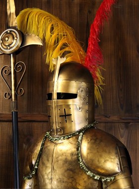 超大号铁艺士兵中世纪骑士盔甲武士C酒吧餐厅门口橱窗落地气派摆