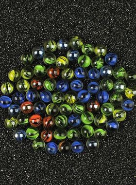 14mm玻璃球弹珠机专用玻璃珠25mm滚滚球溜溜球小球玻璃球透明上课