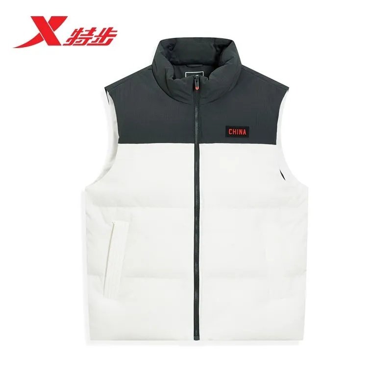 特步CHINA羽绒马甲男2025冬季新款保暖立领运动马甲975429260140,淘宝优惠券,粉丝福利购,淘宝优惠卷