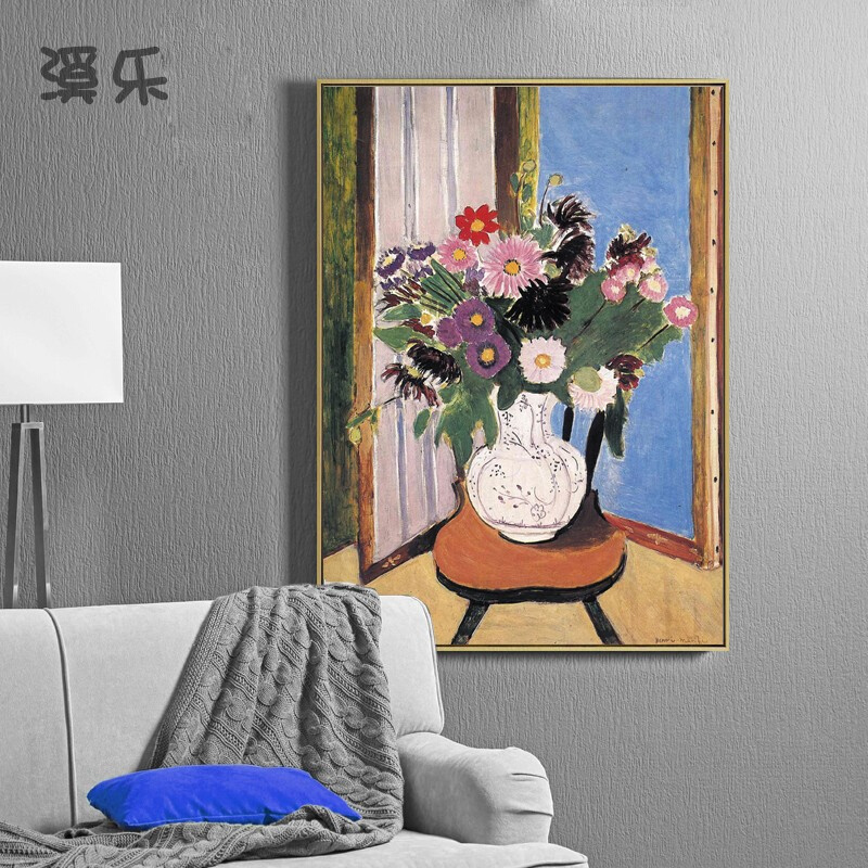 马蒂斯装饰画世界名画三联沙发后面的北欧风挂画电表箱画 - 图2