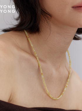 无用之用天然黄澳宝方糖项链