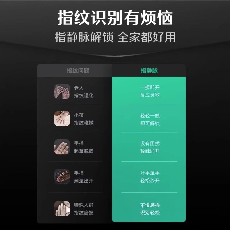 德施曼全自动指静脉智能锁密码锁指纹锁家用防盗门智能门锁Q5S - 图1