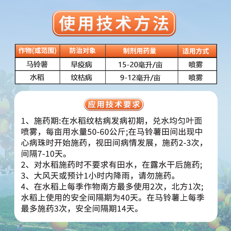 诺普信金极冠苯醚甲环唑丙环唑水稻马铃薯纹枯病早疫病农药杀菌剂 - 图2