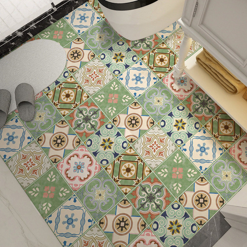 卫生间防水耐磨地砖贴纸 厨房装饰地面贴纸自粘壁纸墙贴 花砖贴画,淘宝优惠券,粉丝福利购,淘宝优惠卷