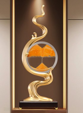 现代轻奢风生水起风沙q画摆件客厅办公室前台酒柜装饰乔迁新居礼