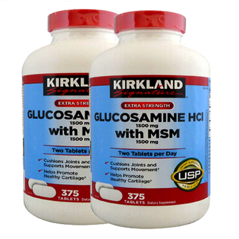 保税2瓶美国kirkland柯克兰关节片 flyocean海外氨基葡萄糖