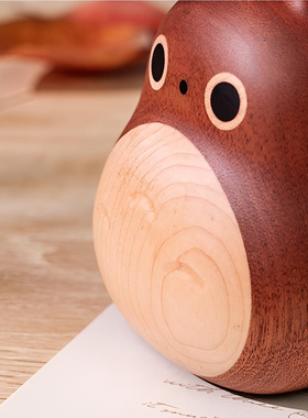 龙猫实木风车家用可爱