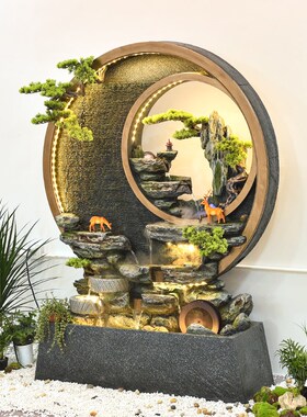 假山流水喷泉f摆件庭院客厅隔断招财鱼池循环水景观装饰开业乔迁