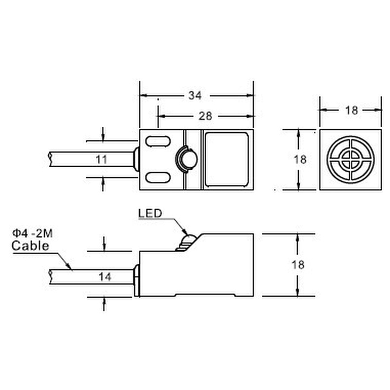 嘉准F&amp;C接近开关F3N-18TN05-N/N2/P P2 R2M 替代SN04-N质 - 图1