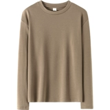 Хаки базовый приятный телу черный лонгслив, свободный крой, в западном стиле