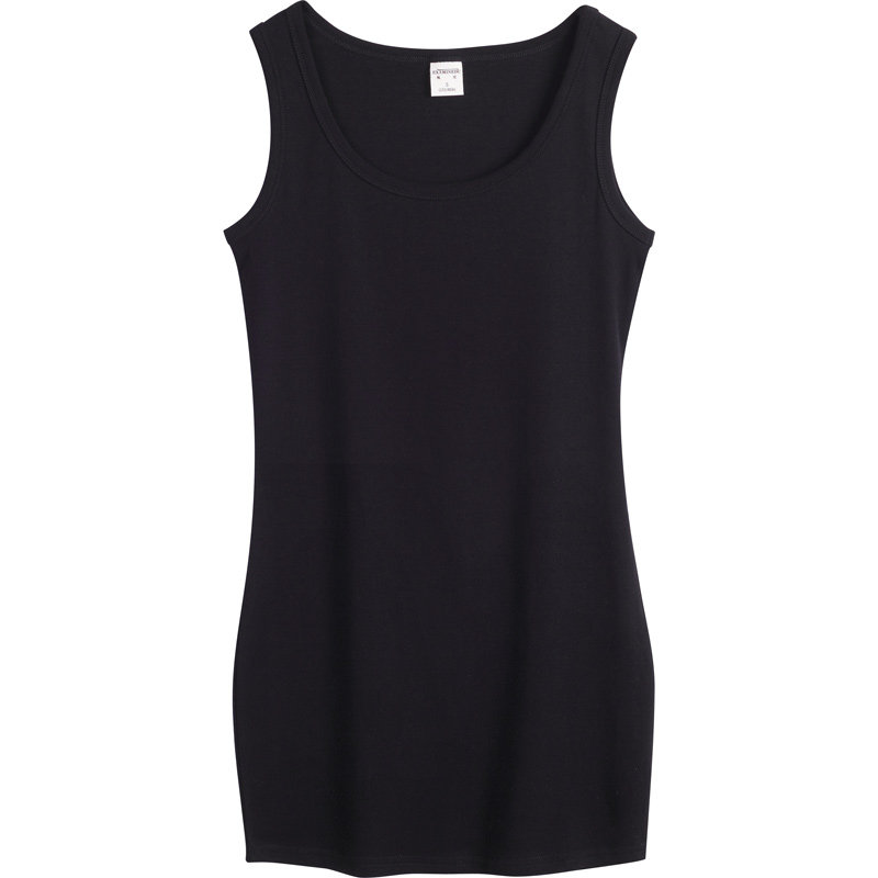 黑色吊带中长款打底坎肩内搭打底衫 甄度背心吊带