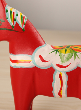 极速绿马玩偶达拉j木马红色马摆件客厅电视柜酒柜家居装饰品办公