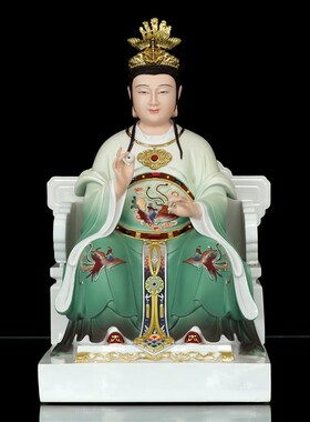 新品仿瓷泰山娘娘眼光娘娘送子z奶奶碧霞元君三霄娘娘神像家用摆