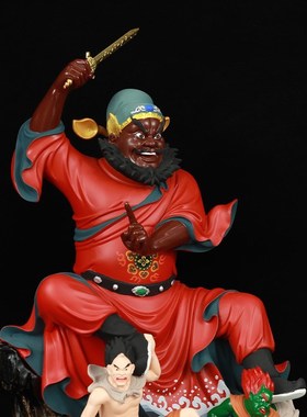 新品天师钟馗神像家用12寸16寸树脂佛像L客厅桌面居家精致工艺品