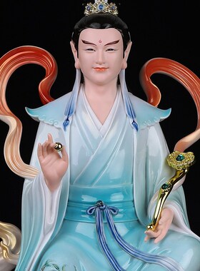 新品仿瓷绿衣九姑l娘九公子神像青丘女帝家居工艺品装饰桌面精致