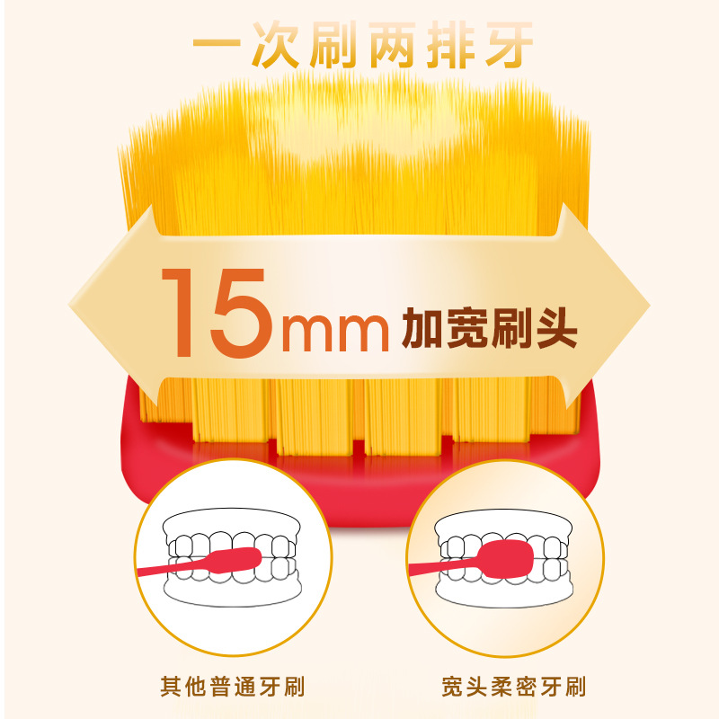 成人牙刷软毛高级牙刷家用独立包装日式宽头情侣牙刷 - 图2